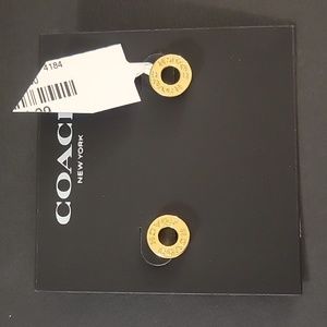 NWT Coach Gold Open Circle Earrings